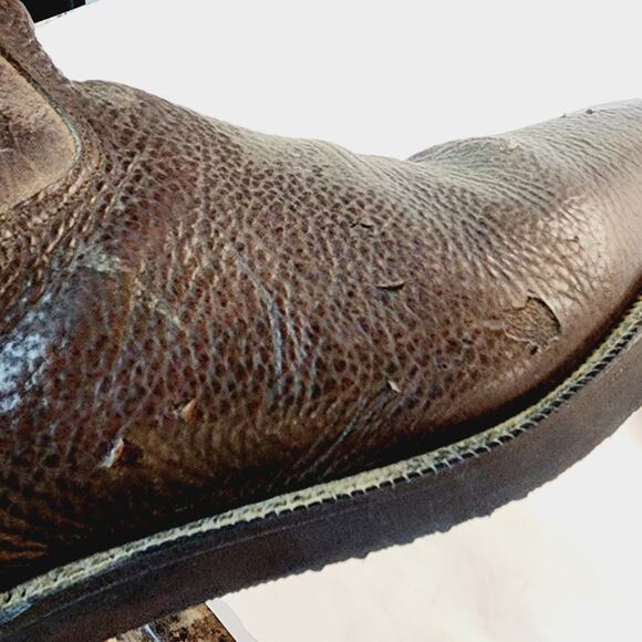 Tony Lama Boots 10B Cowboy Brown Leather Handcrafted Oil Resistant Mens - Picture 2 of 16